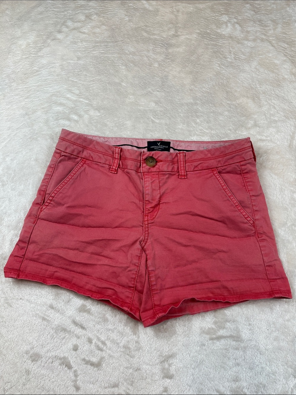 American Eagle Outfitters Coral Pink Jean Shorts